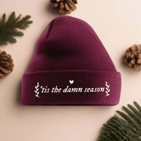 Image 1 of Tis the damn season beanie hat 