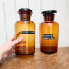 Amber Glass  Chunky Apothecary Bottles