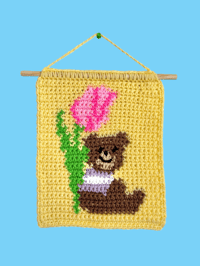 Image 2 of Crochet Tapestry - Teddy Bear