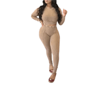 Image 1 of Tight Stripe Long Sleeve Set