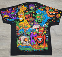 Image 2 of Hand Signed Black Zidzoii (All Over) T-Shirt 9/2025 Release. With 1/1 Certificate of Authentication