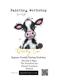 Image 2 of Paint Night at Church Laneham Retford - Quirky Cow