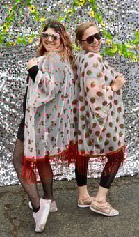 Image 1 of Berry sequin kimono