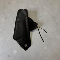 Image 2 of R LEATHER BANDANA SCARF