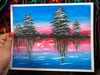 Winter Trees Landscape Art Print