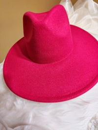 Image 2 of PINK WIDE BRIM FEDORA