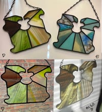 Image 3 of Stained glass big bread clip suncatcher
