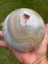 Image 7 of Flower Agate Crystal Sphere #1350