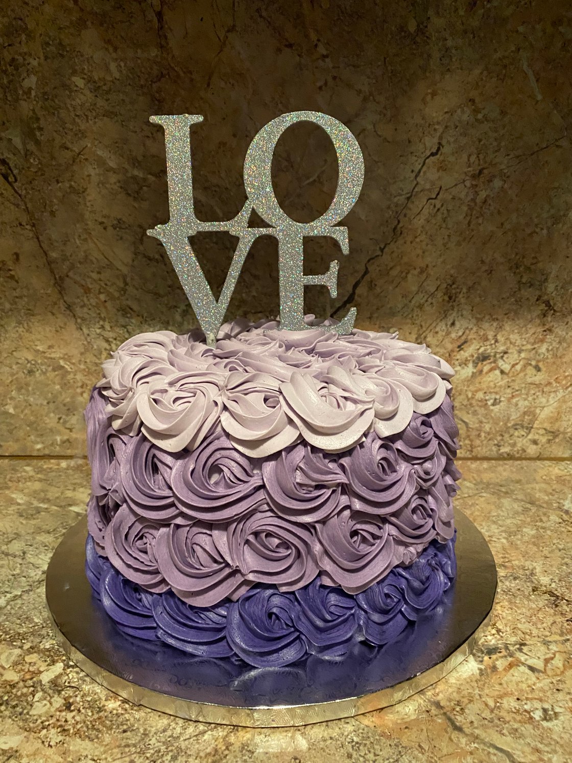 Image of 1 Tier Rosette Cake 