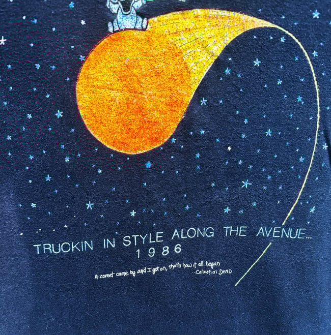 Grateful Dead 1986 Cosmic Charlie (Halley) Longsleeve Lot Shirt - Size SM