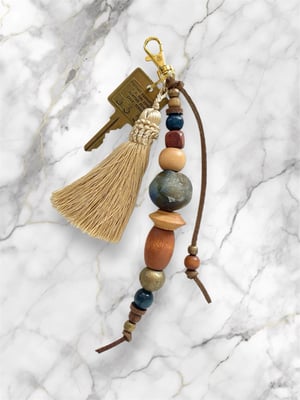 Image of BEAD & TASSEL BAG CHARM #5