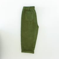 Image 4 of Cord trousers- Dark olive green