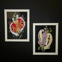 Image 2 of No Face Chrysanthemum Original Watercolor
