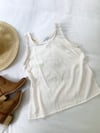 Ready Made White Spotty Tank Top with Free Postage 