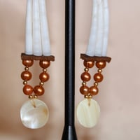 Image 2 of 3 tier Dentalium w/ brown pearls