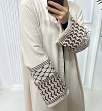 Image 1 of Beige Kuffiyeh abaya (preorder only)