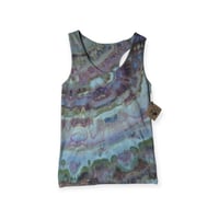 Image 1 of L Ladies Racerback Tank in Cool Agate Ice Dye
