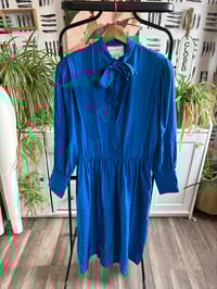 Image 1 of Vintage blue silk dress