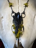 Black Quartz Mink Skull - Necklace