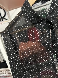 Image 2 of ASOS polka dot sheer long slit sides 