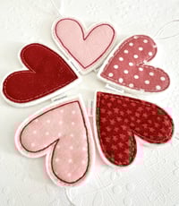 Image 1 of Set Of Mini asymmetric Heart Decorations