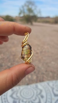 Image 2 of Dragon Scale Ammolite in Brass 2