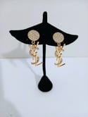 Gold YSL Fashion Earrings 