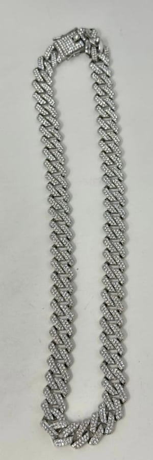 Image of Maxine 4.0Ct Classic Radiant Cut Women's Stud Earrings In Sterling Silver &  Watch & Cuban Chain 