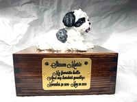 Image 13 of Custom Engraved Maltese Urn Pet Portrait Figurine To Your Dog's Photo
