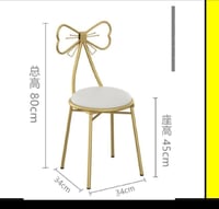 Image 1 of Gold and white kids chairs For Rent Only. Measurements on picture 