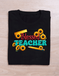 Image 3 of Blessed Teacher Shirt