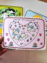 Image 3 of Kitten and positive words postcards