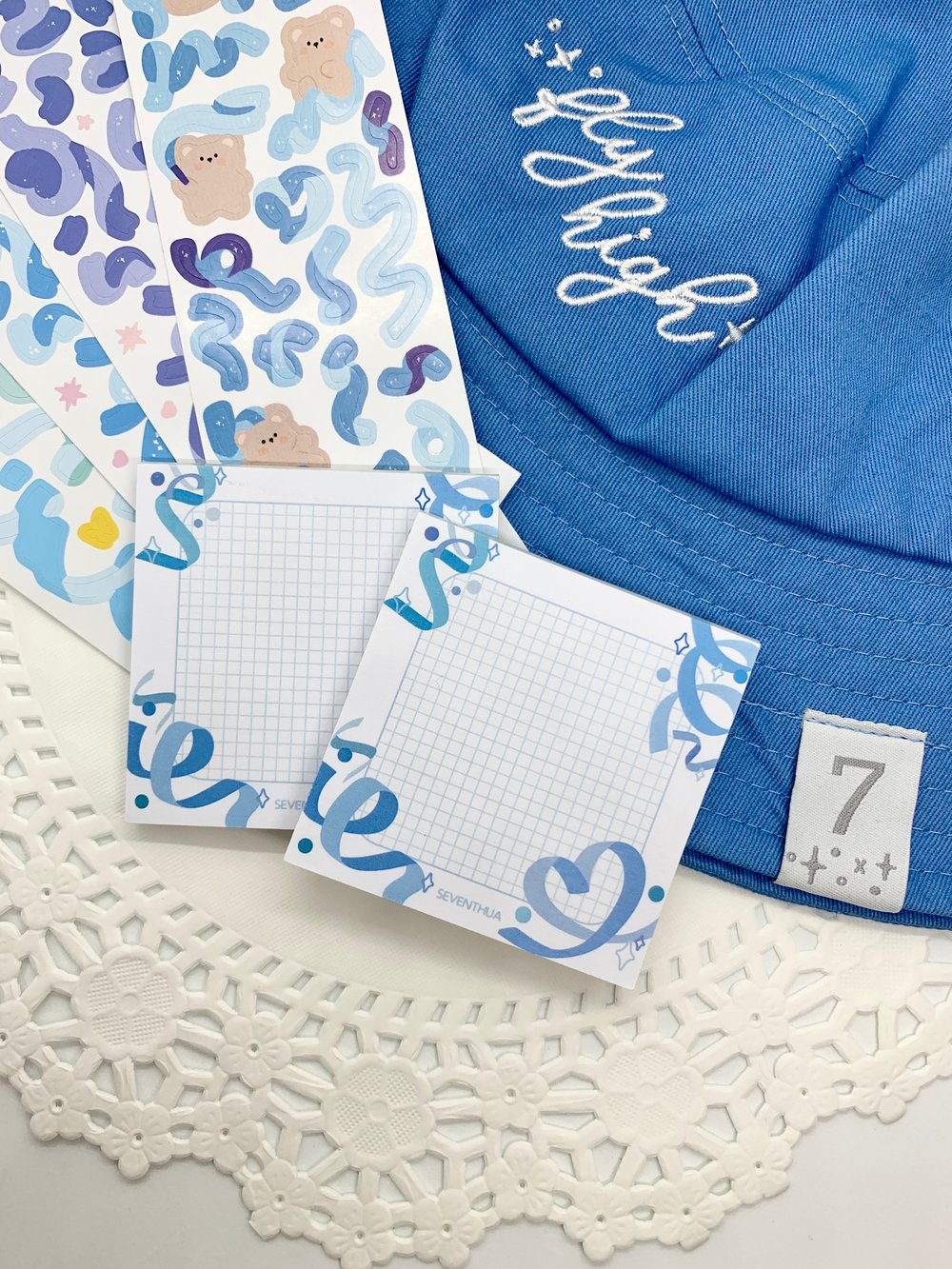 Confetti Deco Notepad (Blue ver.)