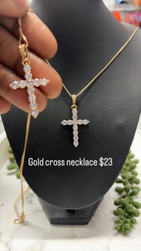 Gold cross necklace