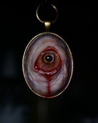 Image 11 of Color Shift Eye glow in the dark pendant OOAK