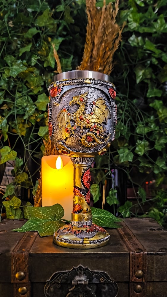 👑The Armored Kingdom Gearwing Mechanical Dragon Goblet