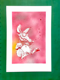 Rat Tone - monoprint painting