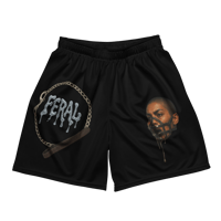 Image 1 of BLACK MENS MUZZLE MESH SHORTS