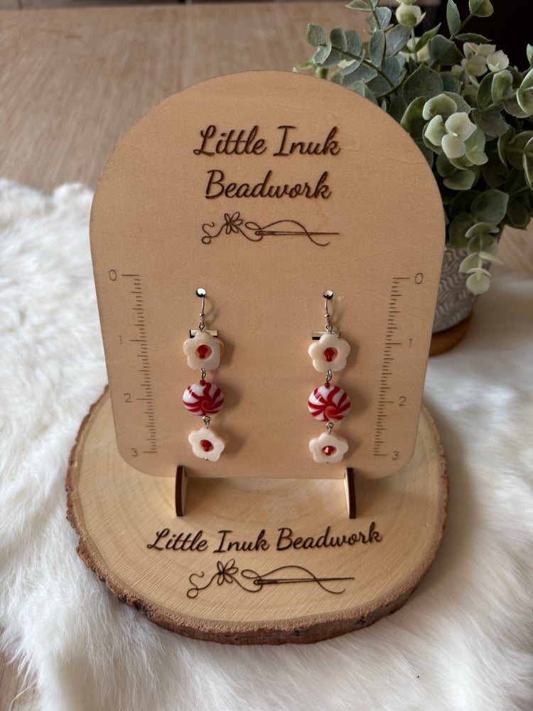 Image of Peppermint Floral Earrings