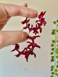 Image 7 of ♥️Burgundy Hyacinth Hoops♥️