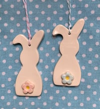 Image 6 of Ceramic Floppy Ear Flower Bottom Bunny decoration