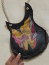 1960s hand painted leather bag