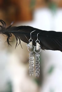 Image 3 of White Buffalo Chain Earrings