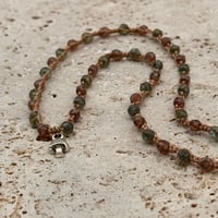 Image 1 of Pink & Green Mushroom Necklace