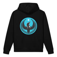 Image 1 of Unisex premium side pocket hoodie - Blue Rebel Loon back print
