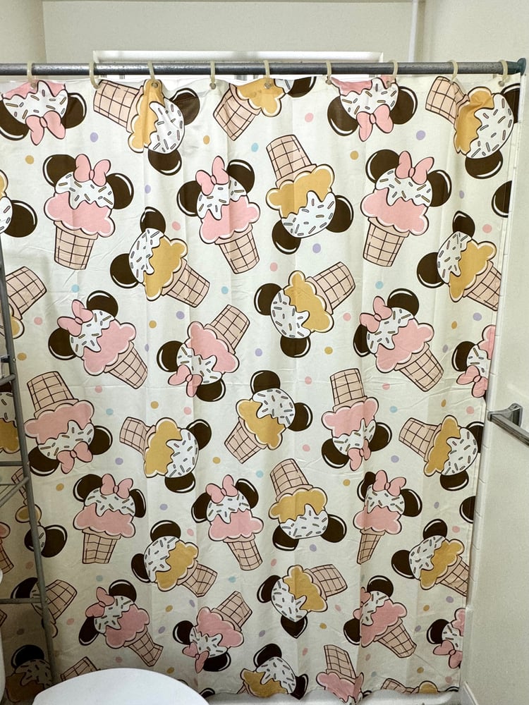 Image of CrazyAshCrafts Collab Magical Ice Cream Shower Curtain