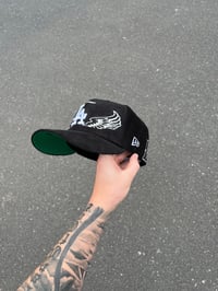 Image 5 of  GREEN BRIM BLACK CORDUROY LOS ANGELES DODGERS CUSTOM FITTED CAP