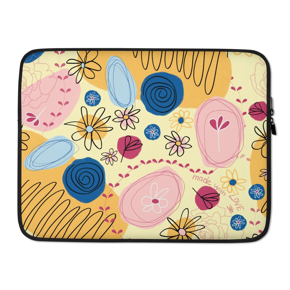 Image of Made with Love Laptop Sleeve Cumulus