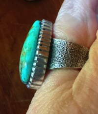 Image 3 of Kelsey Jimmie Turquoise tufa cast ring 