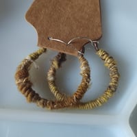 Image 2 of Handspun Hoop Earrings (5 colors to choose from)